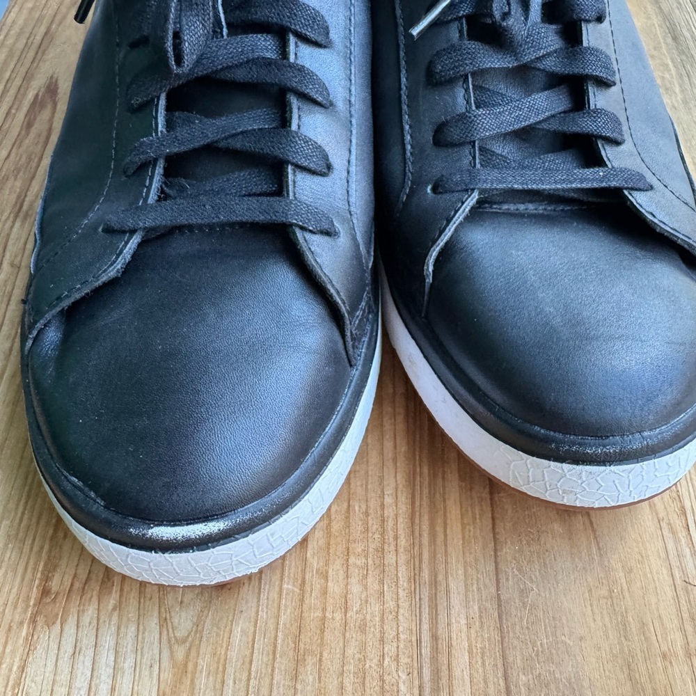 Kizik Vegas Black leather sneakers 13 Wide - Picture 4 of 9